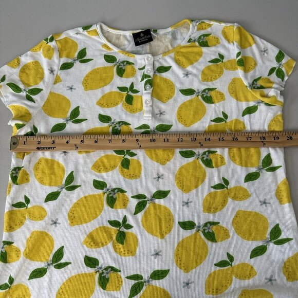 Bumblebella by Jill Martin Pajama Set Size M Lemon Print Loungewear - Picture 10 of 13